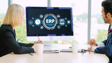 Pazarlama stratejisini planlamak için modern iş için ERP girişimi kaynak planlama yazılımı