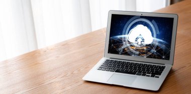 Mod uzak çalışma ve kişisel veri depolama için bulut hesaplama yazılımı