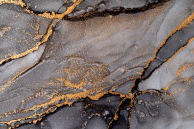 Mermer mürekkep soyut sanatının orijinal resmi. Örnek bir orjinal tablodan yüksek çözünürlüklü fotoğraf. Karargah kağıt dokusuna pürüzsüz mermer desen oluşturmak için soyut resim yapıldı.