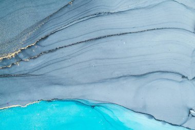 Mermer mürekkep soyut sanatının orijinal resmi. Örnek bir orjinal tablodan yüksek çözünürlüklü fotoğraf. Karargah kağıt dokusuna pürüzsüz mermer desen oluşturmak için soyut resim yapıldı.