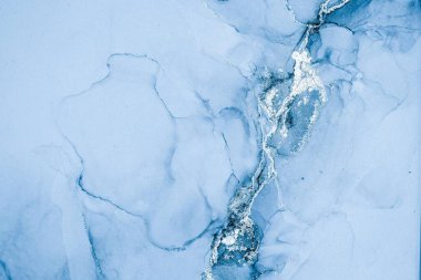 Mermer mürekkep soyut sanatının orijinal resmi. Örnek bir orjinal tablodan yüksek çözünürlüklü fotoğraf. Karargah kağıt dokusuna pürüzsüz mermer desen oluşturmak için soyut resim yapıldı.