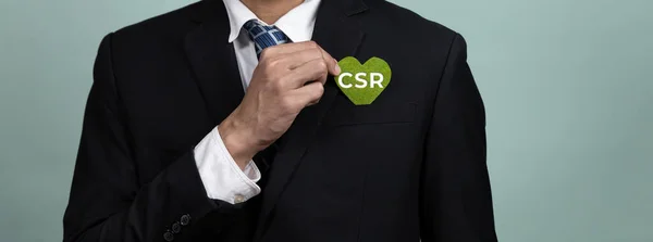 Fenntartható Környezetbarát Üzleti Koncepció Vállalati Társadalmi Felelősségvállalás Iránti Elkötelezettségként Csr — Stock Fotó