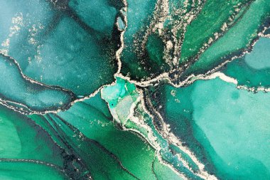 Mermer mürekkep soyut sanatının orijinal resmi. Örnek bir orjinal tablodan yüksek çözünürlüklü fotoğraf. Karargah kağıt dokusuna pürüzsüz mermer desen oluşturmak için soyut resim yapıldı.