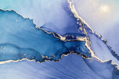 Mermer mürekkep soyut sanatının orijinal resmi. Örnek bir orjinal tablodan yüksek çözünürlüklü fotoğraf. Karargah kağıt dokusuna pürüzsüz mermer desen oluşturmak için soyut resim yapıldı.