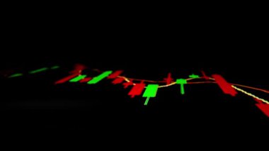 LED ekranda kapanış makro çekim hareketi, düşen borsa grafiği ekonomik krizi, azalan eğilim kırmızı düşüş göstergesi ve kar kaybı. Finansal kriz piyasa dengesizliğine yol açtı.