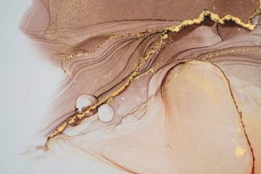 Mermer mürekkep soyut sanatının orijinal resmi. Örnek bir orjinal tablodan yüksek çözünürlüklü fotoğraf. Karargah kağıt dokusuna pürüzsüz mermer desen oluşturmak için soyut resim yapıldı.