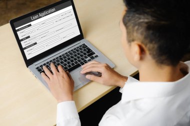 İnternet ağındaki mod dijital bilgi toplama için çevrimiçi kredi başvuru formu