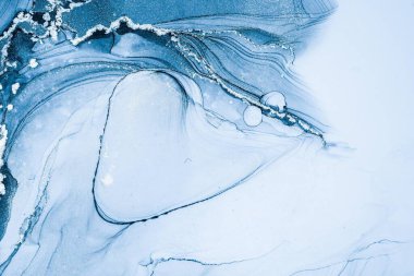 Mermer mürekkep soyut sanatının orijinal resmi. Örnek bir orjinal tablodan yüksek çözünürlüklü fotoğraf. Karargah kağıt dokusuna pürüzsüz mermer desen oluşturmak için soyut resim yapıldı.