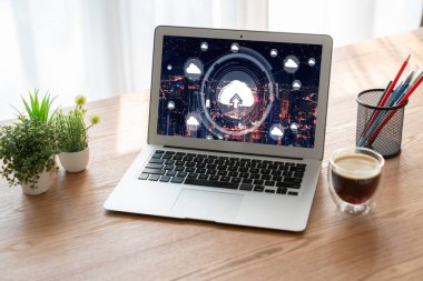 Mod uzak çalışma ve kişisel veri depolama için bulut hesaplama yazılımı