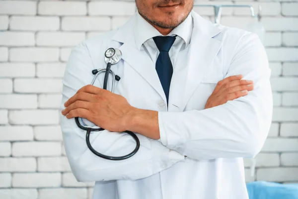 Médecin Uniforme Professionnel Travaillant Hôpital Santé Médicale Concept Service Médical — Photo