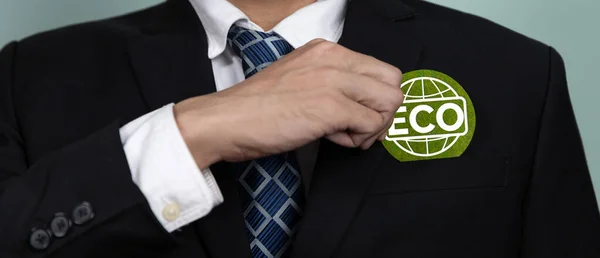 Umweltfreundliche Unternehmen Die Ein Nachhaltiges Und Grünes Geschäftskonzept Fördern Mit — Stockfoto