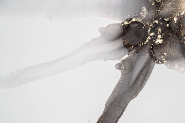 Mermer mürekkep soyut sanatının orijinal resmi. Örnek bir orjinal tablodan yüksek çözünürlüklü fotoğraf. Karargah kağıt dokusuna pürüzsüz mermer desen oluşturmak için soyut resim yapıldı.