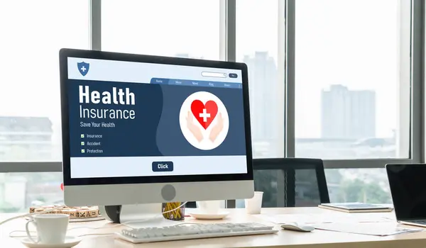 Ασφάλιση Υγείας Web Site Modish Σύστημα Εγγραφής Για Εύκολη Συμπλήρωση — Φωτογραφία Αρχείου