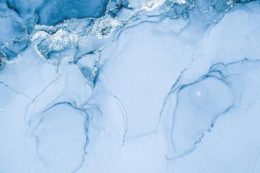 Mermer mürekkep soyut sanatının orijinal resmi. Örnek bir orjinal tablodan yüksek çözünürlüklü fotoğraf. Karargah kağıt dokusuna pürüzsüz mermer desen oluşturmak için soyut resim yapıldı.