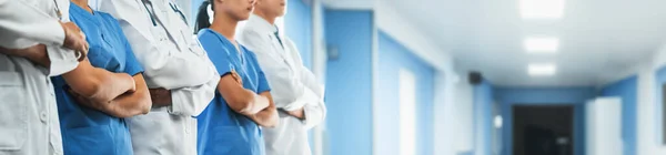 Confident Medical Staff Team Doctor Nurse Healthcare Specialist Professions People — Stock Photo, Image