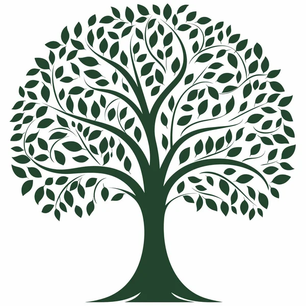 Jednoduché Logo Stromu Strom Jednoduchý Vektorový Styl Ilustrace — Stockový vektor