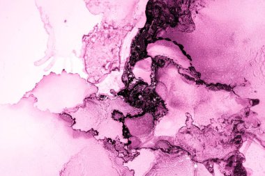 Mermer mürekkep soyut sanatının orijinal resmi. Örnek bir orjinal tablodan yüksek çözünürlüklü fotoğraf. Karargah kağıt dokusuna pürüzsüz mermer desen oluşturmak için soyut resim yapıldı.