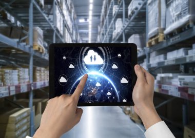 Mod uzak çalışma ve kişisel veri depolama için bulut hesaplama yazılımı