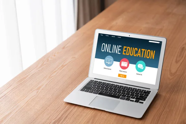 Strona Internetowa Learningu Modish Sofware Dla Studentów Nauki Online Sieci — Zdjęcie stockowe