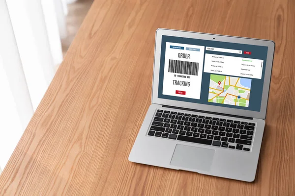 Sistema Monitoraggio Delle Consegne Commerce Business Online Moderno Trasporto Consegna — Foto Stock