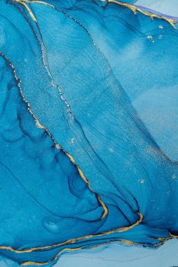 Mermer mürekkep soyut sanatının orijinal resmi. Örnek bir orjinal tablodan yüksek çözünürlüklü fotoğraf. Karargah kağıt dokusuna pürüzsüz mermer desen oluşturmak için soyut resim yapıldı.