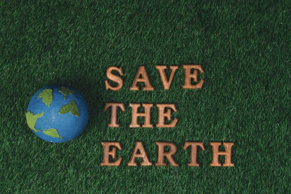 Campaña Concientización Ecológica Para Concepto Del Día Tierra Muestra Mensaje — Foto de Stock
