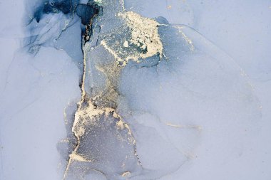 Mermer mürekkep soyut sanatının orijinal resmi. Örnek bir orjinal tablodan yüksek çözünürlüklü fotoğraf. Karargah kağıt dokusuna pürüzsüz mermer desen oluşturmak için soyut resim yapıldı.