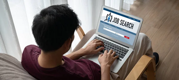 Pesquisa Emprego Line Site Modish Para Trabalhador Para Procurar Oportunidades — Fotografia de Stock