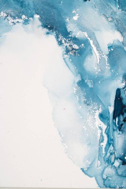 Mermer mürekkep soyut sanatının orijinal resmi. Örnek bir orjinal tablodan yüksek çözünürlüklü fotoğraf. Karargah kağıt dokusuna pürüzsüz mermer desen oluşturmak için soyut resim yapıldı.