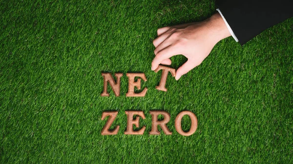 Kampania Rzecz Świadomości Ekologicznej Ręcznie Zaaranżować Wiadomość Sieci Zero Tle — Zdjęcie stockowe