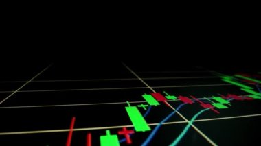 Yakın çekim makro çekim grafiği LED ekranda, büyüme grafiğini ekonomik patlama ya da boğa piyasa noktası konsepti olarak gösteriyor. Finansal yatırım için uygun pozitif borsa.