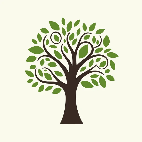Ένα Απλό Λογότυπο Δέντρου Δέντρο Απλό Διανυσματικό Στυλ Απεικόνισης — Διανυσματικό Αρχείο