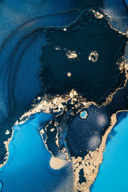 Mermer mürekkep soyut sanatının orijinal resmi. Örnek bir orjinal tablodan yüksek çözünürlüklü fotoğraf. Karargah kağıt dokusuna pürüzsüz mermer desen oluşturmak için soyut resim yapıldı.