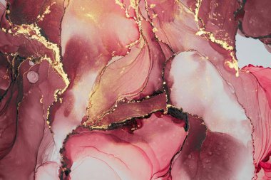 Mermer mürekkep soyut sanatının orijinal resmi. Örnek bir orjinal tablodan yüksek çözünürlüklü fotoğraf. Karargah kağıt dokusuna pürüzsüz mermer desen oluşturmak için soyut resim yapıldı.