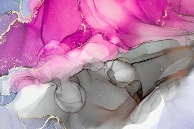 Mermer mürekkep soyut sanatının orijinal resmi. Örnek bir orjinal tablodan yüksek çözünürlüklü fotoğraf. Karargah kağıt dokusuna pürüzsüz mermer desen oluşturmak için soyut resim yapıldı.