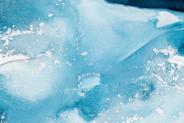 Mermer mürekkep soyut sanatının orijinal resmi. Örnek bir orjinal tablodan yüksek çözünürlüklü fotoğraf. Karargah kağıt dokusuna pürüzsüz mermer desen oluşturmak için soyut resim yapıldı.