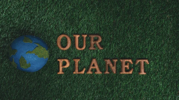 Campaña Concientización Ecológica Para Concepto Del Día Tierra Muestra Mensaje —  Fotos de Stock