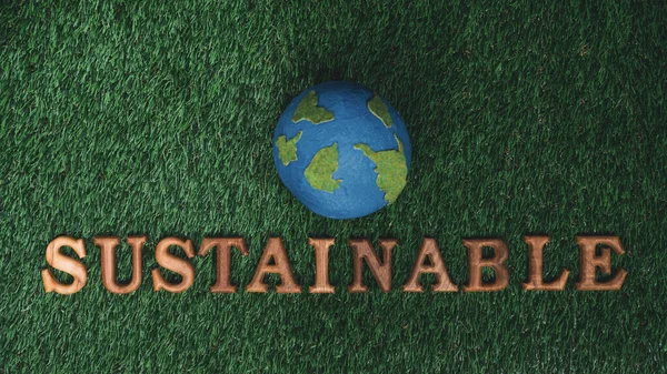 Miljömässigt Hållbar Och Eko Medvetenhet Kampanj Med Textmeddelande Ordnat Ord — Stockfoto
