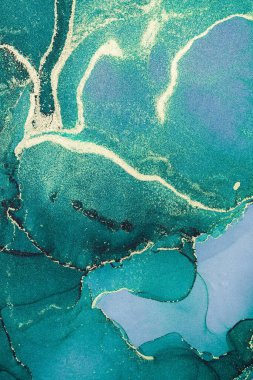 Mermer mürekkep soyut sanatının orijinal resmi. Örnek bir orjinal tablodan yüksek çözünürlüklü fotoğraf. Karargah kağıt dokusuna pürüzsüz mermer desen oluşturmak için soyut resim yapıldı.