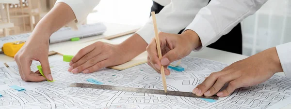 Şçi Mimar Mühendis Şehir Alanının Haritası Kadastro Haritası Ile Şehir — Stok fotoğraf