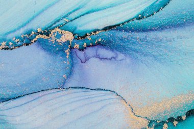 Mermer mürekkep soyut sanatının orijinal resmi. Örnek bir orjinal tablodan yüksek çözünürlüklü fotoğraf. Karargah kağıt dokusuna pürüzsüz mermer desen oluşturmak için soyut resim yapıldı.