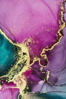 Mermer mürekkep soyut sanatının orijinal resmi. Örnek bir orjinal tablodan yüksek çözünürlüklü fotoğraf. Karargah kağıt dokusuna pürüzsüz mermer desen oluşturmak için soyut resim yapıldı.