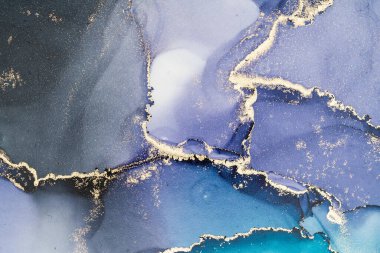 Mermer mürekkep soyut sanatının orijinal resmi. Örnek bir orjinal tablodan yüksek çözünürlüklü fotoğraf. Karargah kağıt dokusuna pürüzsüz mermer desen oluşturmak için soyut resim yapıldı.