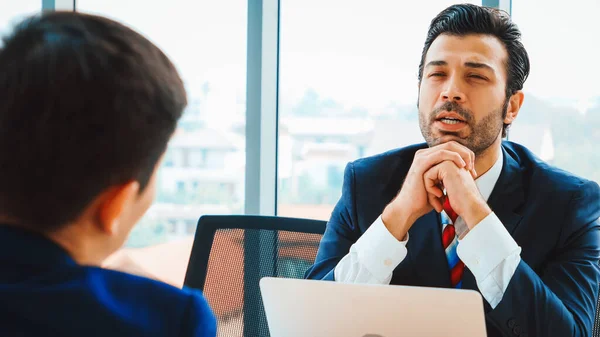 Job Seeker Job Interview Meeting Manager Interviewer Corporate Office Young — Stock Photo, Image