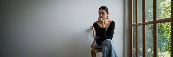 Depressed Young Asian Woman Mental Health Problem Mind Need Uttermost — Stock Photo, Image