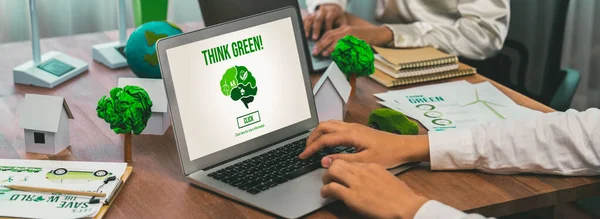 Business People Green Corporate Company Planning Eco Friendly Environmental Conservative — Stock Photo, Image