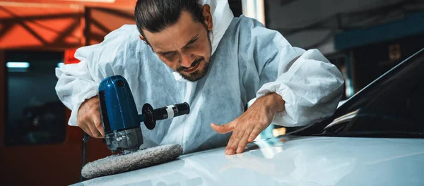 Automotive Repair Shop Concept Car Detailing Polishing Professional Car Service — Stock Photo, Image
