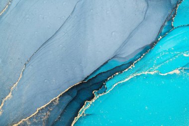 Mermer mürekkep soyut sanatının orijinal resmi. Örnek bir orjinal tablodan yüksek çözünürlüklü fotoğraf. Karargah kağıt dokusuna pürüzsüz mermer desen oluşturmak için soyut resim yapıldı.