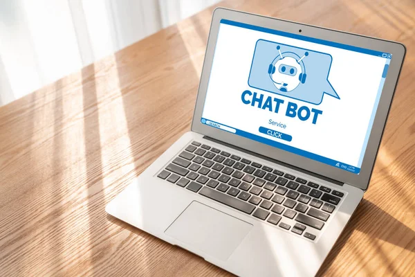 Softwarová Aplikace Chatbot Pro Modish Online Business Která Automaticky Odpovídá — Stock fotografie
