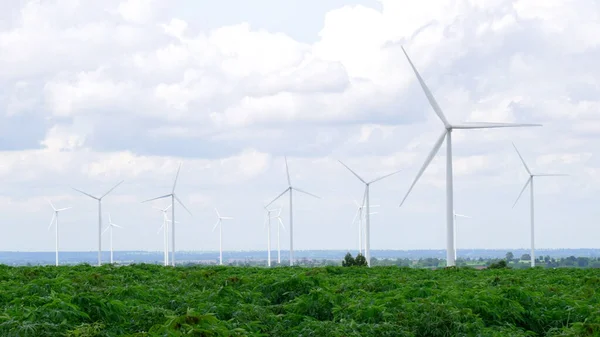 Progressieve Manier Wind Gebruiken Als Hernieuwbare Energiebron Moderne Manier Van — Stockfoto